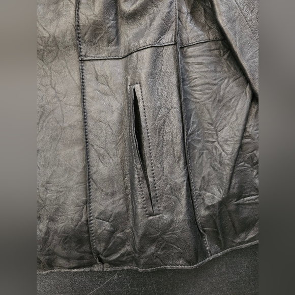 NWT - Jones New York Leather Black Lightweight Moto Jacket - Size XL - Picture 10 of 13